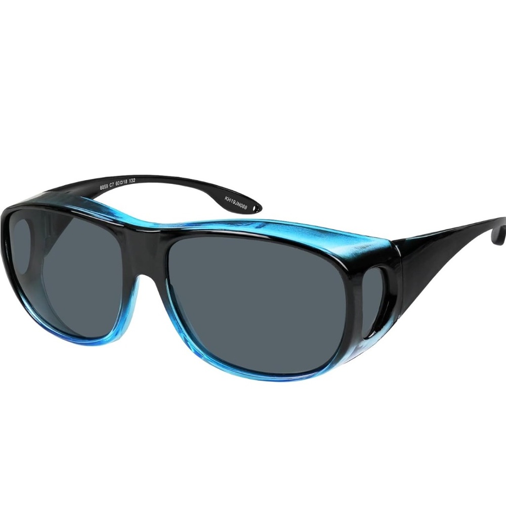 YOGO Stylish Black and Blue fit over Sunglasses 60-18-132 UV blocking
